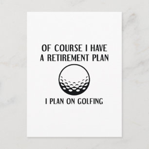 Pensioenplan Golfing Briefkaart