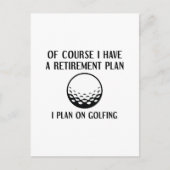 Pensioenplan Golfing Briefkaart (Voorkant)
