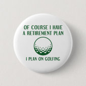 Pensioenplan Golfing Ronde Button 5,7 Cm (Voorkant)