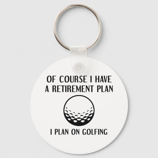 Pensioenplan Golfing Sleutelhanger (Voorkant)
