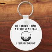 Pensioenplan Golfing Sleutelhanger (Voorkant)