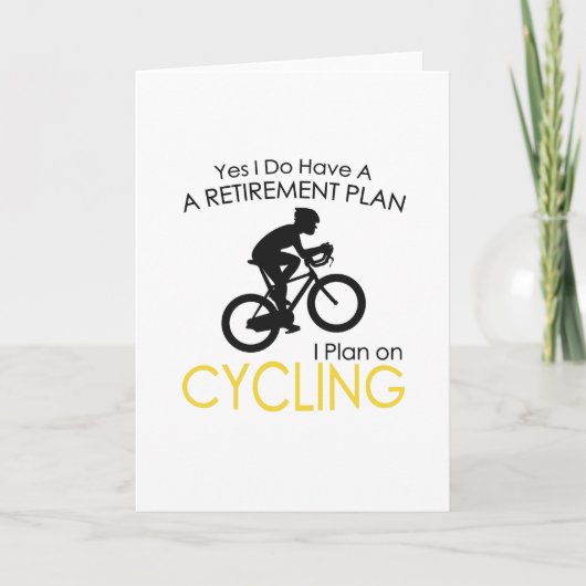 Pensioenplan Grappig Fietsen Rijcadeau Feestdagen Kaart (Voorkant)