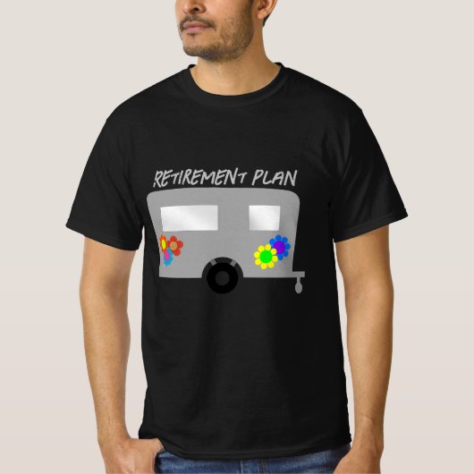 Pensioenplan Hippie-trailer T-shirt (Voorkant)