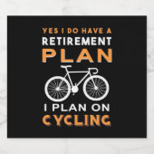 Pensioenplan I voor fietsen Bier Etiket (Enkel label)