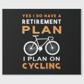 Pensioenplan I voor fietsen Cadeaupapier (Vlak)