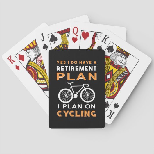 Pensioenplan I voor fietsen Pokerkaarten (Achterkant)