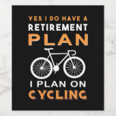 Pensioenplan I voor fietsen Wijn Etiket (Enkel label)