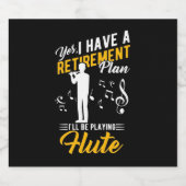 Pensioenplan I zal de fluit spelen Bier Etiket (Enkel label)