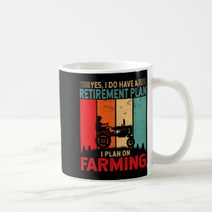 Pensioenplan Ik ben van plan boerderij grappige bo Koffiemok