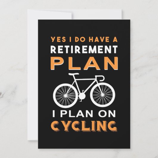 Pensioenplan Ik ben van plan te fietsen Kaart (Voorkant)