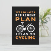 Pensioenplan Ik ben van plan te fietsen Kaart (Staand voorkant)
