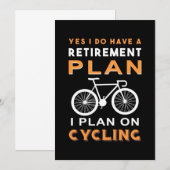 Pensioenplan Ik ben van plan te fietsen Kaart (Voorkant / Achterkant)