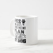 Pensioenplan loopt mijn hond af koffiemok (Voorkant links)