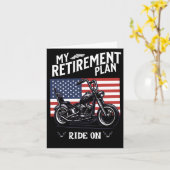 Pensioenplan Motorrijder Biker Gefeliciteerd Kaart (Gele Bloem)