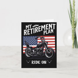 Pensioenplan Motorrijder Biker Gefeliciteerd Kaart