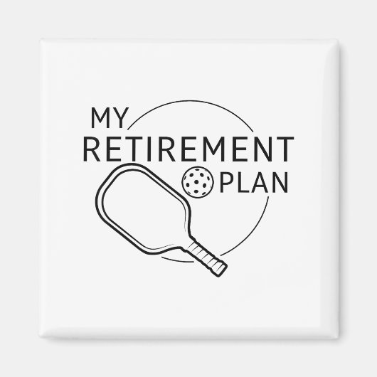 Pensioenplan pickleball grappige pickleball speler magneet (Voorkant)