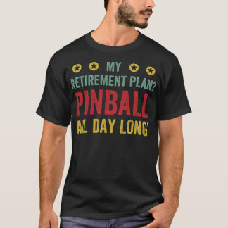 Pensioenplan Pinball de hele dag machines Arcade F T-shirt