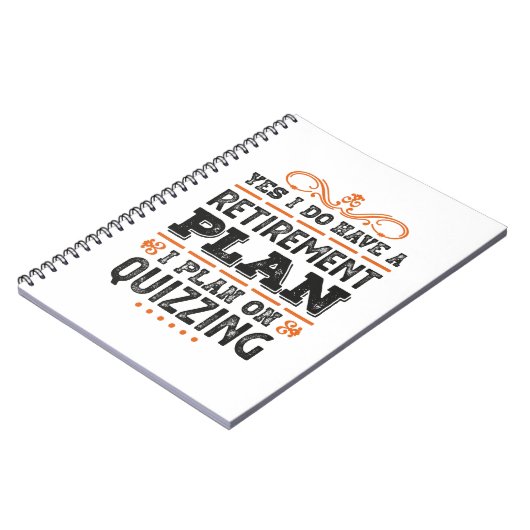 Pensioenplan Quizzing Gift Funny Notitieboek (Linkerzijde)