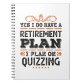 Pensioenplan Quizzing Gift Funny Notitieboek (Voorkant)