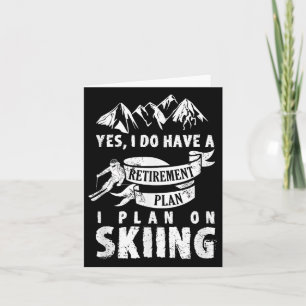 Pensioenplan Skiën Skiër Pensioen Grappig Gift Kaart