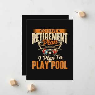 Pensioenplan Speel Pool - Biljartspeler Sporten Aankondiging