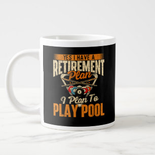 Pensioenplan Speel Pool - Biljartspeler Sporten Grote Koffiekop