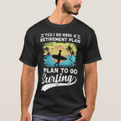 Pensioenplan Surfen T-shirt (Voorkant)