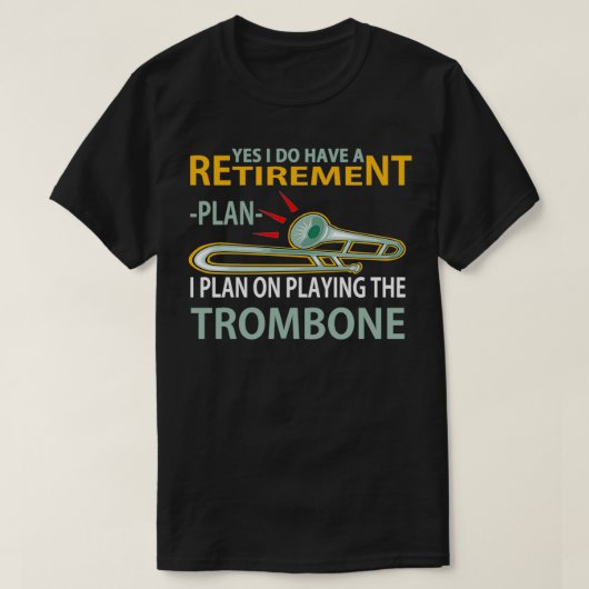 Pensioenplan Trombone T-shirt (Design voorkant)