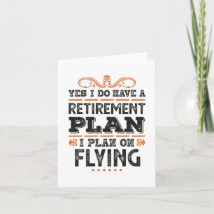 Pensioenplan Vliegcadeau Grappig Kaart