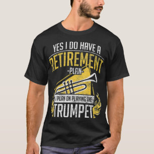 Pensioenplan voor het afspelen van de Trumpet T-shirt