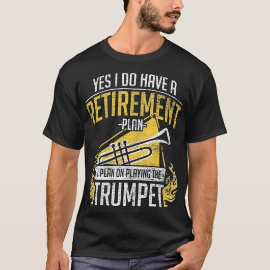 Pensioenplan voor het afspelen van de Trumpet T-shirt (Voorkant)
