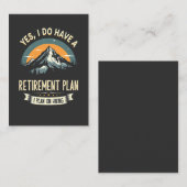 Pensioenplan Wandelen Funny Vader Buitenshuis Wand Notitiekaartje (Voorkant / Achterkant)