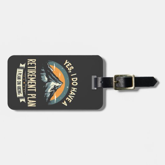 Pensioenplan Wandelen Grappig Papa Buiten Wandelen Bagagelabel (Voorkant horizontaal)