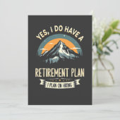 Pensioenplan Wandelen Grappig Papa Buiten Wandelen Kaart (Staand voorkant)