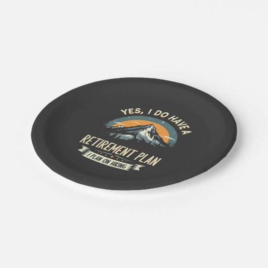 Pensioenplan Wandelen Grappig Papa Buiten Wandelen Papieren Bordje (Gekanteld)