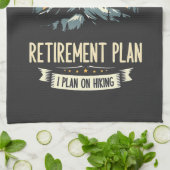 Pensioenplan Wandelen Grappig Papa Buiten Wandelen Theedoek (Gevouwen)