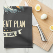 Pensioenplan Wandelen Grappig Papa Buiten Wandelen Theedoek (Quarter Fold)