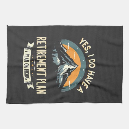 Pensioenplan Wandelen Grappig Papa Buiten Wandelen Theedoek (Horizontaal)