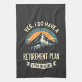 Pensioenplan Wandelen Grappig Papa Buiten Wandelen Theedoek (Verticaal)