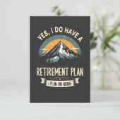 Pensioenplan Wandelen Grappige Vader Buiten Wandel Bedankkaart (Staand voorkant)