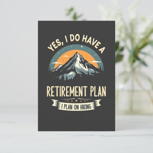 Pensioenplan Wandelen Grappige Vader Buiten Wandel Bedankkaart (Staand voorkant)