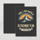Pensioenplan Wandelen Grappige Vader Buiten Wandel Bedankkaart (Voorkant / Achterkant)