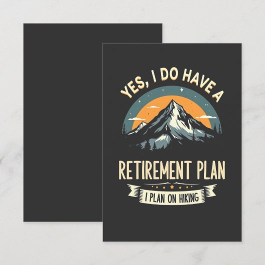 Pensioenplan Wandelen Grappige Vader Buiten Wandel Bedankkaart (Voorkant / Achterkant)