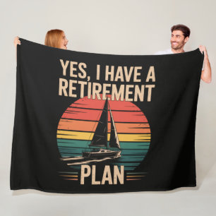 Pensioenplan Zeilen Zeilboot Fleece Deken