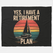 Pensioenplan Zeilen Zeilboot Fleece Deken (Voorkant (Horizontaal))