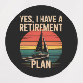 Pensioenplan Zeilen Zeilboot Labels (Design 2)