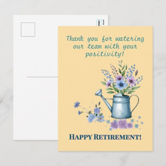 Pensioenpost Kaart, collega, vriend Feestdagenkaart (Voorkant / Achterkant)