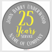 Pensioenprijs met naam & bedrijf sticker (Vel)