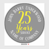 Pensioenprijs met naam & bedrijf sticker (Vel)