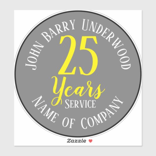 Pensioenprijs met naam & bedrijf sticker (Vel)